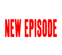 the new episode logo on a black background