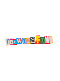fear the fun logo on a black background